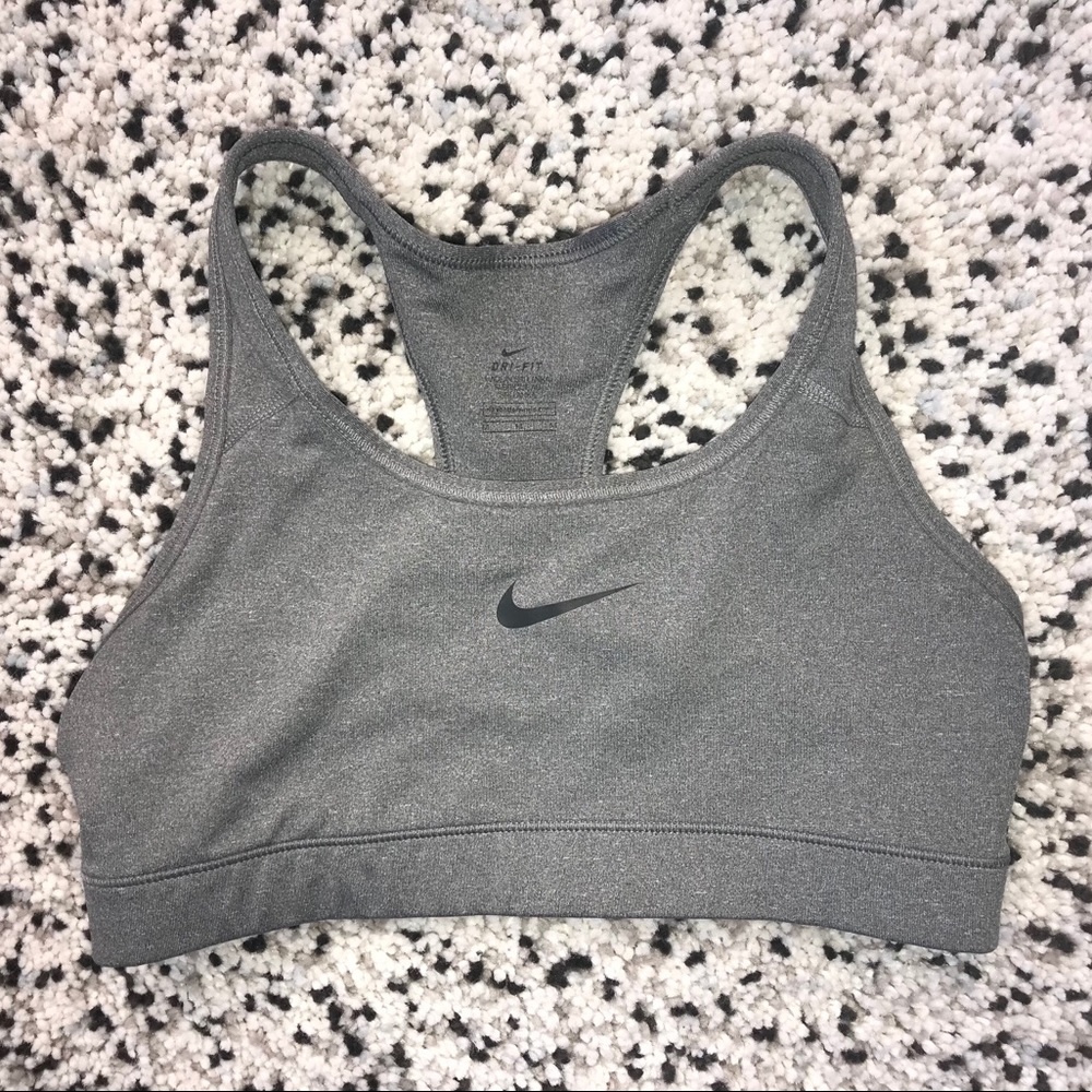 NIKE Dri Fit Gray Sports Bra